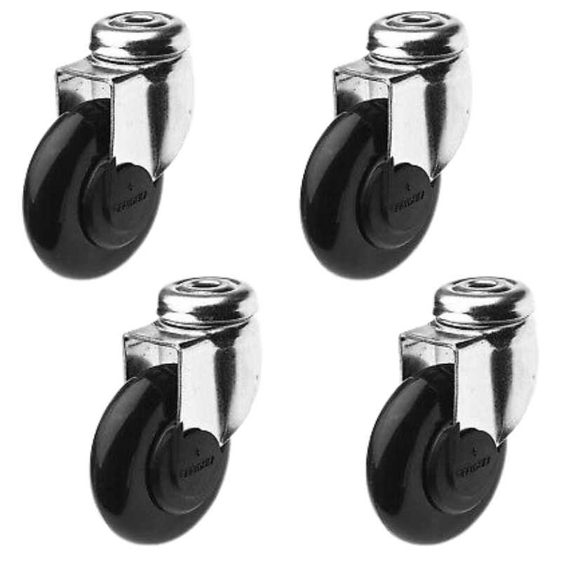 Efalock Clic Tec Caster Silver 4 stuks piccolo