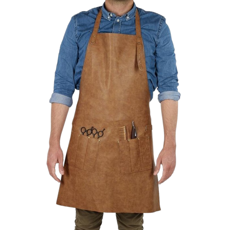 Verfschort Pu Leer Apron barburys