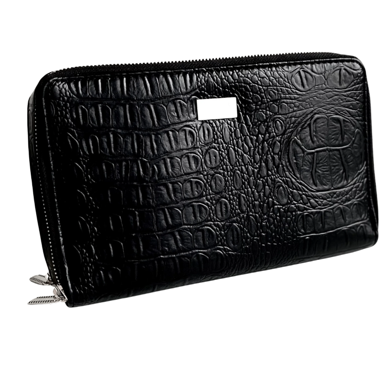 Kappersetui Zwart Croco pu