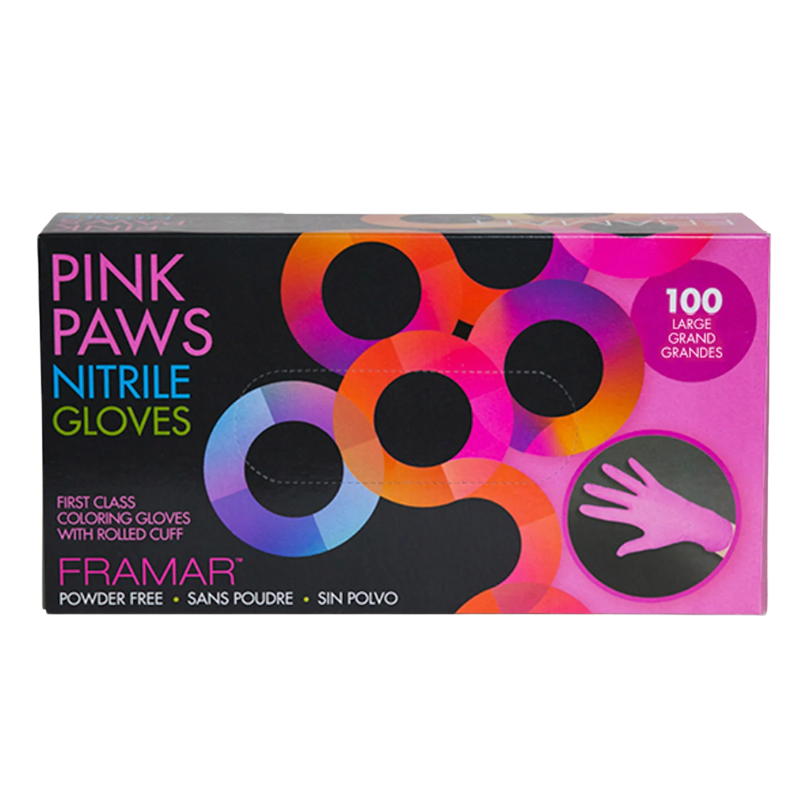 Pink Paws Nitrile Gloves