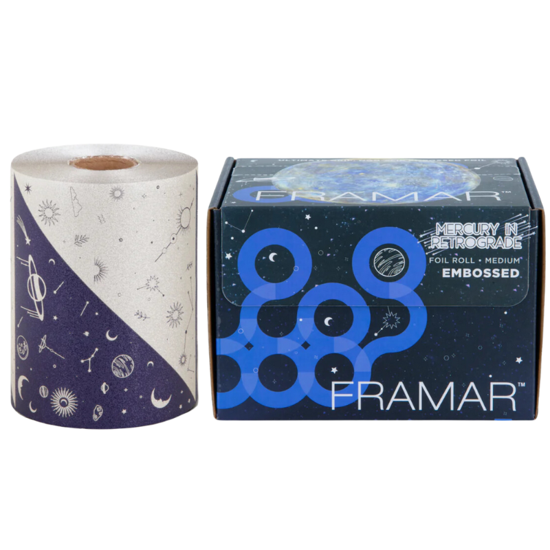 Framar Mercury in Retrograde Embossed roll Limited edition 98 mtr
