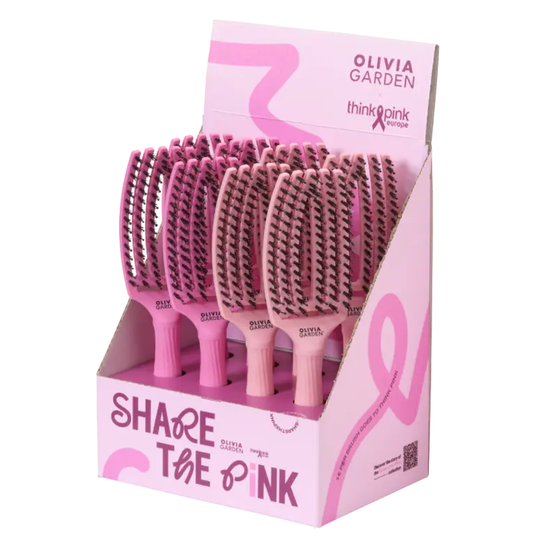 Olivia Garden Fingerbrush Think Pink Edition 2025 display 8 stuks