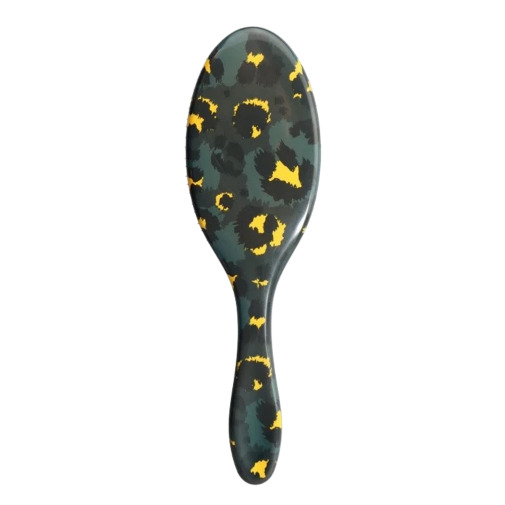 Denman D81M Medium Leopard Spots Platte Borstel Echt &amp; Nylon Haar
