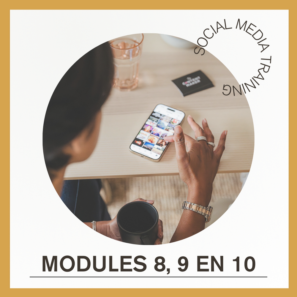 Social media training - modules 8, 9 en 10