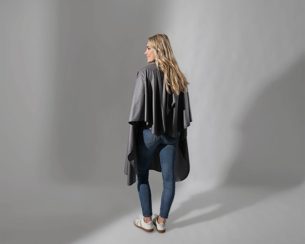 Trend Design Kapmantel Skinny - Soft Black - Drukknopen