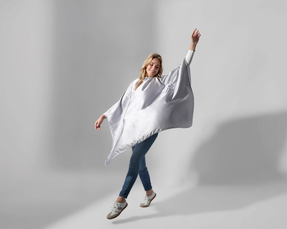 Trend Design Kapmantel Skinny - Spacey Silver - Drukknopen
