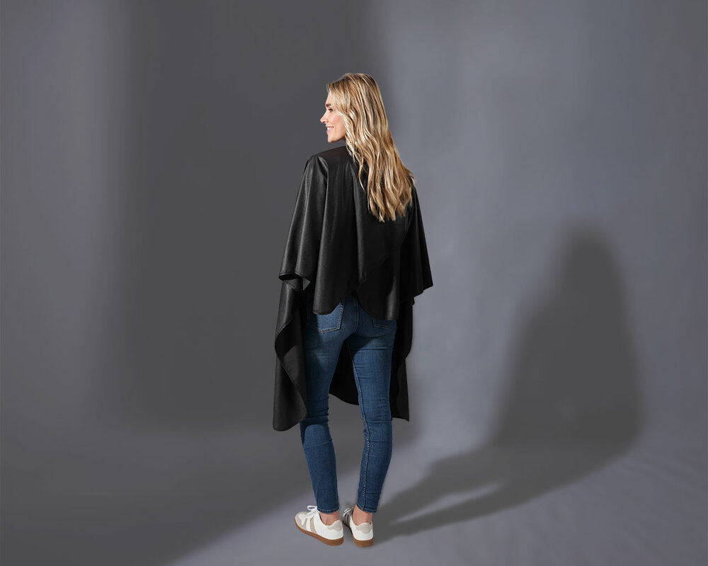 Trend Design Kapmantel Skinny - True Black - Drukknopen