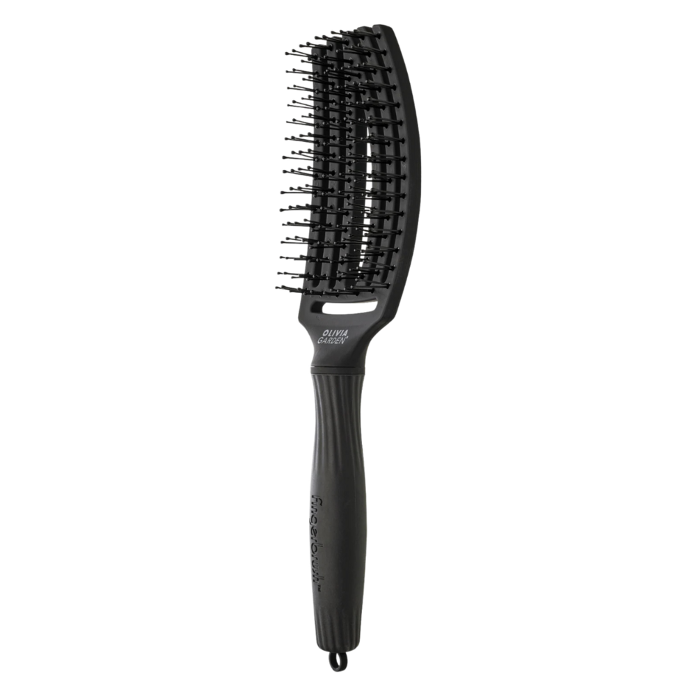 Olivia Garden Fingerbrush Zwart Medium