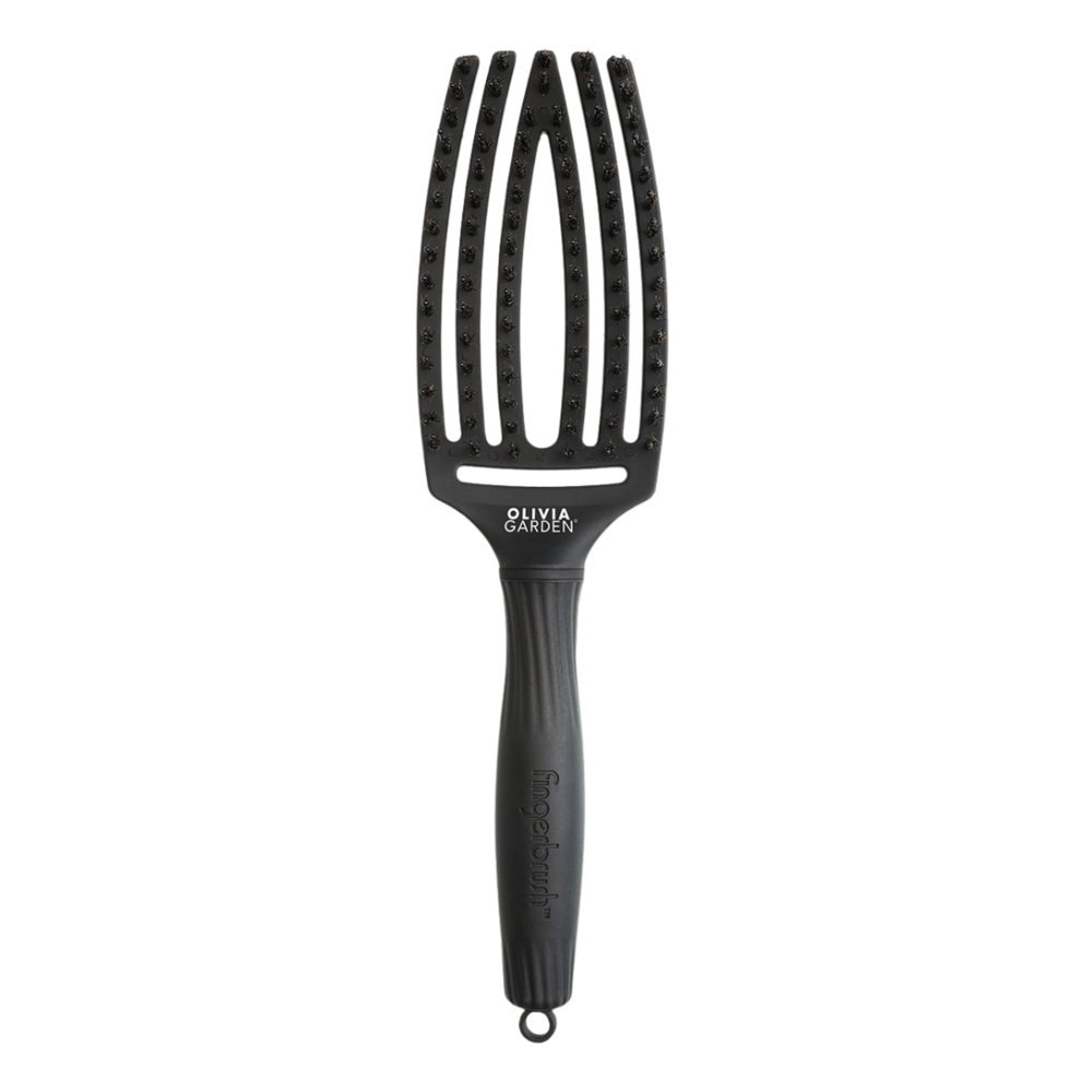 Olivia Garden Fingerbrush Zwart Medium