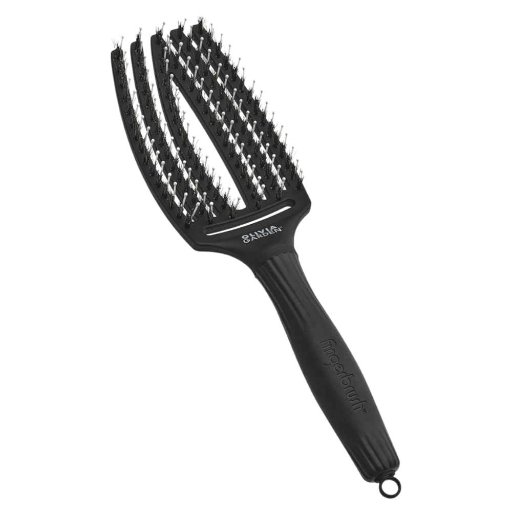 Olivia Garden Fingerbrush Zwart Medium