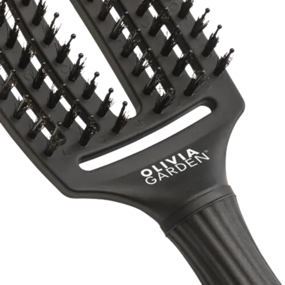 Olivia Garden Fingerbrush Zwart Medium