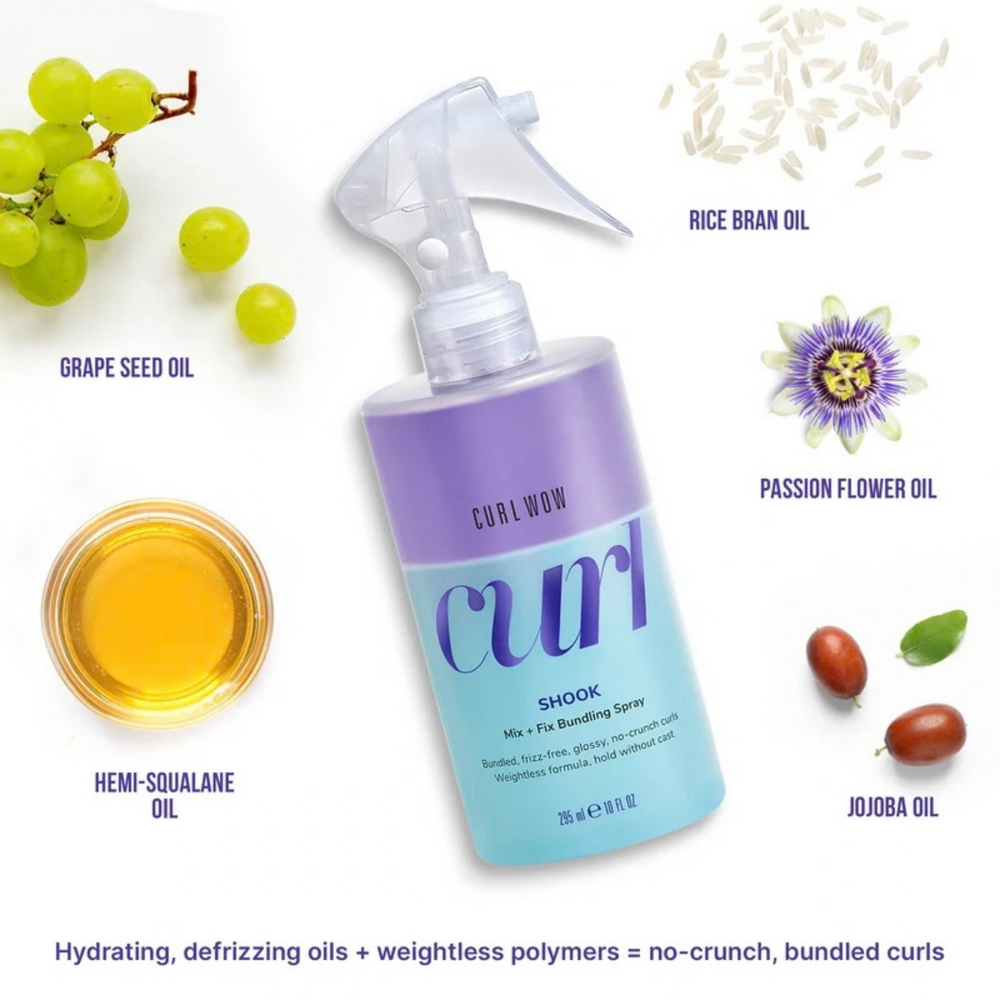 Color Wow Curl Wow Shook Mix + Fix Bundling Spray met hydraterende oli&euml;n als ingredi&euml;nten