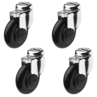 Efalock Clic Tec Caster Silver 4 stuks piccolo
