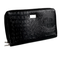 Kappersetui Zwart Croco pu