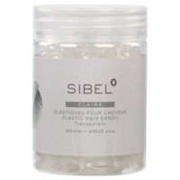 SIBEL Elastische Haarbandjes Zwart 20mm 500st