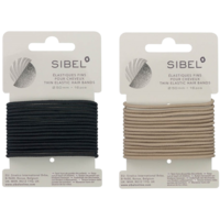 SIBEL Elastische Haarbandjes Bruin Dun 16st