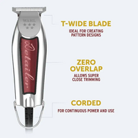 Wahl Detailer 5-Star T-Wide ChromeRed