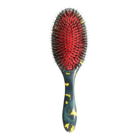 Denman D81M Medium Leopard Spots Platte Borstel Echt &amp; Nylon Haar