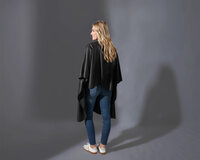 Trend Design Kapmantel Skinny - True Black - Drukknopen