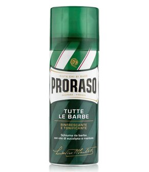 Proraso - Groen - Scheermousse - Eucalyptus &amp; Menthol - 300 Ml