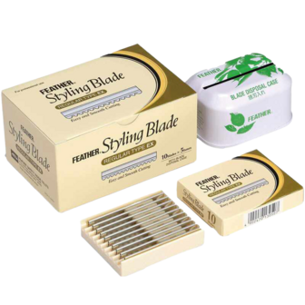 Feather Mesjes 5 X 10 Stuks + Reservoir
