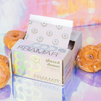 Framar Glazed Donut pop up foil Limited edition pop-up 500 st