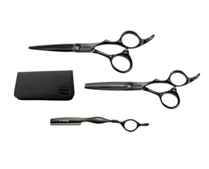 E-kwip Kurayami Set Knipschaar 55 + gratis Modelleerschaar 40T +  tratis Razor + gratis Scharentas