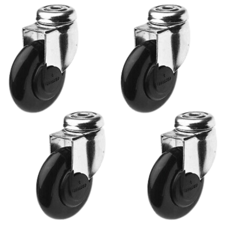 Efalock Clic Tec Caster Silver 4 stuks piccolo  