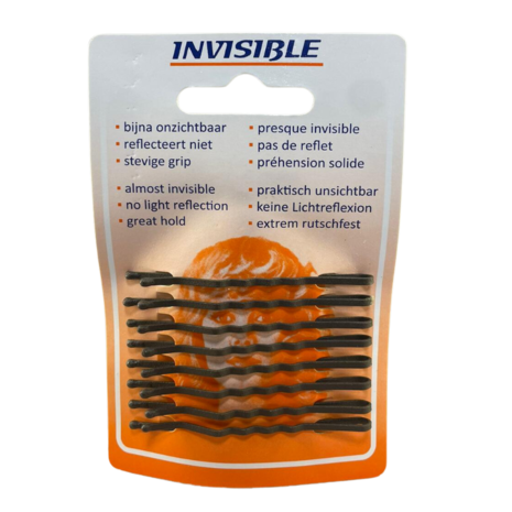 Invisible Schuifjes Bruin Lang Doos 36x8