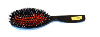 Borstel Zwart-Wit-Rood Wildzwijn Borstel - Nylon Versterkt 22Cm