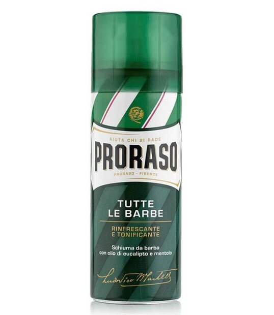 Proraso - Groen - Scheermousse - Eucalyptus &amp; Menthol - 300 Ml