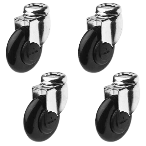 Efalock Clic Tec Caster Silver 4 stuks piccolo  