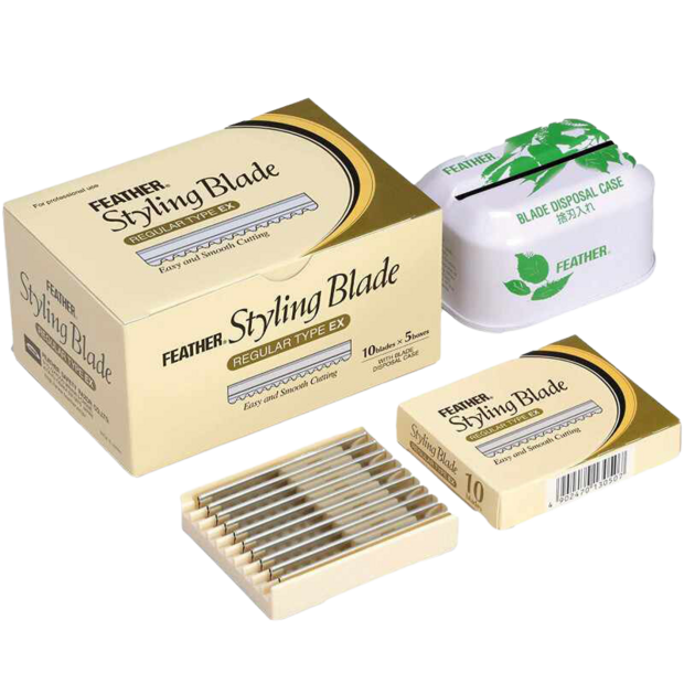 Feather Mesjes 5 x 10 Stuks + Reservoir