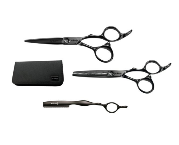 E-kwip Kurayami Set Knipschaar 60 + gratis modelleerschaar 40T + gratis Razor + gratis Scharentas