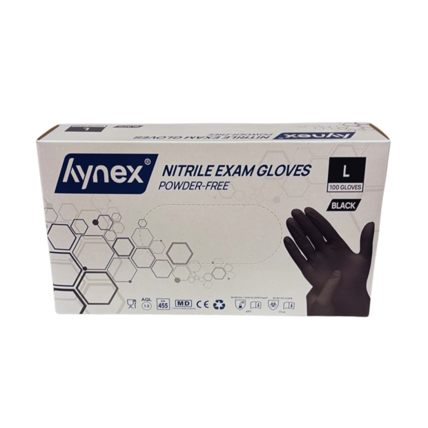 Nitril Handschoenen powder free maat L Zwart