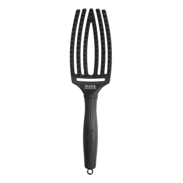 Olivia Garden Fingerbrush Zwart Medium