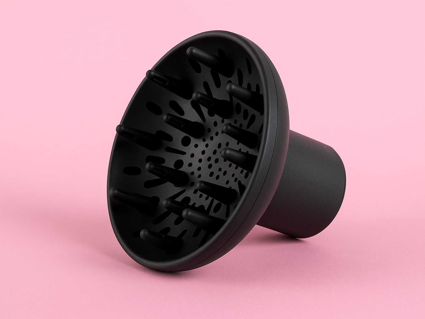 Diffuser föhn op roze achtergrond