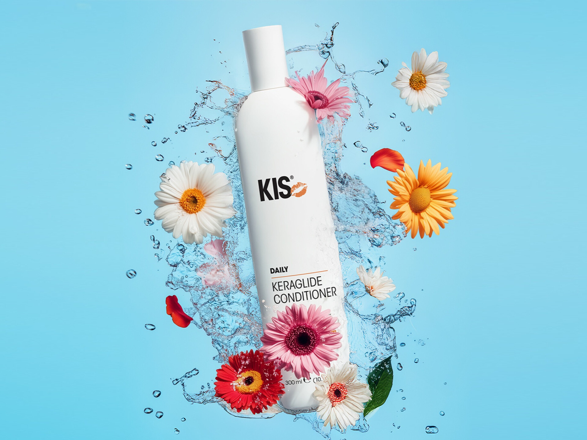 KIS keraglide Conditioner blauwe achtergrond