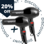 ACTIE 2x Eti Turbo Dryer 2000 zwart 