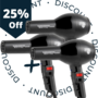 ACTIE 3x Eti Turbo Dryer 2000 zwart 
